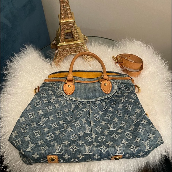 SOLD-Louis Vuitton vintage denim bag - Picture 1 of 12